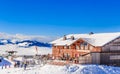 Restaurant in the mountains. Ski resort Soll, Tyrol