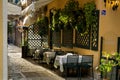 Restaurant in old town, Corfu, Greece