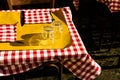 Restaurant outside table ready for customers Royalty Free Stock Photo