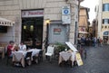 Restaurant in the city center of Rome, Italy Royalty Free Stock Photo