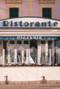 Restaurant and pizzeria sign in Maiori, on the Amalfi Coast in Campania, Italy