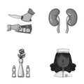 Restaurant, robbery and other monochrome icon in cartoon style.medicine, profession icons in set collection.