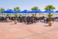 Restaurant at the sea in Abu Dhabi Royalty Free Stock Photo
