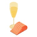 Restaurant seafood icon, isometric style