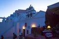 Orthodox church square in Oia town Santorini Greece