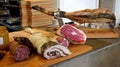 Restaurant: selection of cured meat