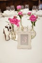 Restaurant Served table for wedding Royalty Free Stock Photo