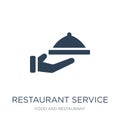 restaurant service icon in trendy design style. restaurant service icon isolated on white background. restaurant service vector