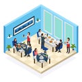 Restaurant Service Isometric Composition