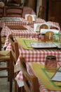 Restaurant set tables Royalty Free Stock Photo