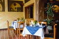 Restaurant setting in Antigua