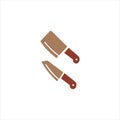 Restaurant sharp knife icon. vector illustration Royalty Free Stock Photo