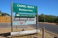 Restaurant sign and street in Scarborough, Cape Peninsula, South Africa.