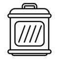 Restaurant smokehouse icon outline vector. Oven house