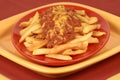 Restaurant style chili fries Royalty Free Stock Photo