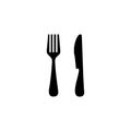 Fork & knife icon vector design symbol Royalty Free Stock Photo