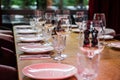 Restaurant table design, lux restaurant Royalty Free Stock Photo
