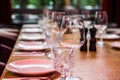 Restaurant table design, lux restaurant Royalty Free Stock Photo