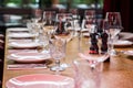 Restaurant table design, lux restaurant Royalty Free Stock Photo