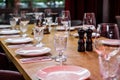 Restaurant table design, lux restaurant Royalty Free Stock Photo
