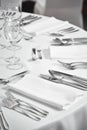 Restaurant table setout Royalty Free Stock Photo