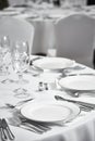 Restaurant table setout Royalty Free Stock Photo