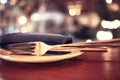 Restaurant table setting Royalty Free Stock Photo