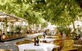 Restaurant terrace in Bratislava