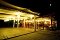 Restaurant terrace at night. Royalty Free Stock Photo