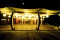 Restaurant terrace at night. Royalty Free Stock Photo