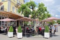 Restaurant Terrace in Old Town Streets of Lindau