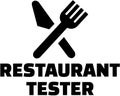 Restaurant Tester with crossed cutlery