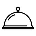 Restaurant tray icon, outline style