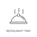 restaurant Tray linear icon. Modern outline restaurant Tray logo