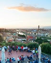 Restaurant at view point. Florence, Italy Royalty Free Stock Photo