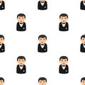 Restaurant Waiter Man Seamless Pattern Royalty Free Stock Photo