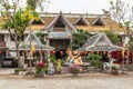 Restaurant and welcome hall at Wang Saen Suk monastery, Bang Saen, Thailand