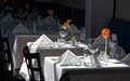 Restaurant White Cloth Tables Royalty Free Stock Photo