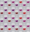 Restaurant wine bar seamless pattern with red wine glass.