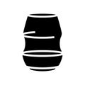 restaurant wine glass glyph icon vector illustration