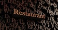 Restaurant - Wooden 3D rendered letters/message