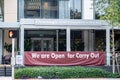 Restaurants advertising still open during shut down quarantine Coronavirus Covid 19 Brickell Miami