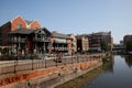 Restaurants and bars alongside Nottingham Canal in the UK Royalty Free Stock Photo