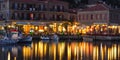 Restaurants and bars around the harbour in Molyvos