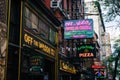 Restaurants and bars on Macdougal Street in Greenwich Village, Manhattan, New York City
