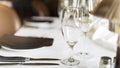 Restaurants fine dining table setting