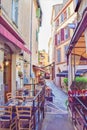 Restaurants in Le Suquet Old Quarter, Cannes, France