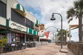 Restaurants on Myrtle Beach boardwalk Royalty Free Stock Photo