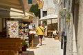 Restaurants in the old town of Rab in Croatia