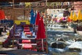 Restaurants with tables in Setti Fatma, also knows as Sti Fadma, Ourika Valley, Morocco, North Africa